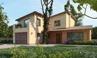 Geräumiges Einfamilienhaus mit Garage und Terrasse.